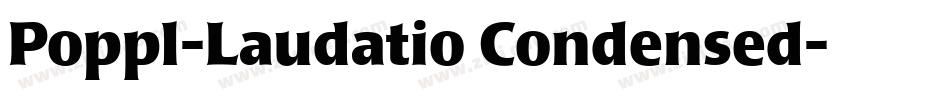 Poppl-Laudatio Condensed字体转换